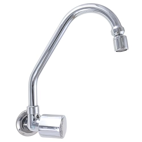 Torneira de Cozinha Bica Móvel Parede Luxo Premium 1/4 volta Cromado