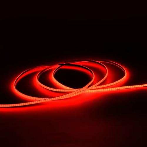 Image of Kumax DC5v RGB LED Strip Lighting,5mm Width 6.6ft /2m Night Light, 576LEDs /M Uniform Glow COB Bendable Tape Light, Cutting Designed Rope Light, Flexible Counter Light for Bedroom, Cabinet (RGB)
