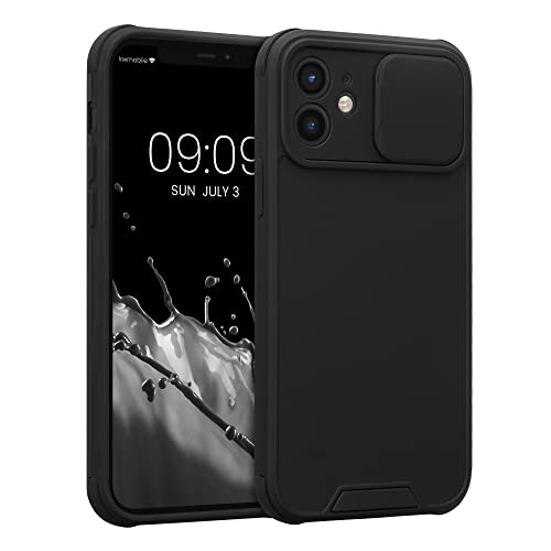 kwmobile Coque Compatible avec Apple iPhone 12 - Housse Smartphone en TPU avec Protection pour Appareil Photo - Noir
