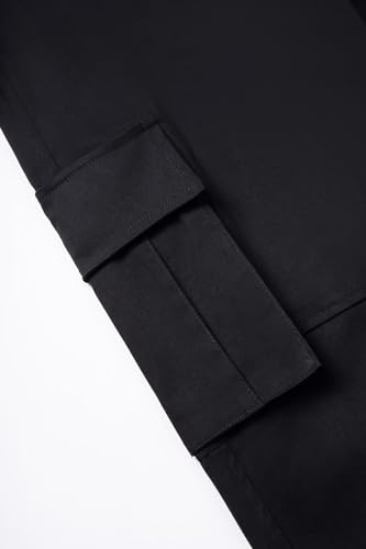 THWEI Cargo Pants for Men Casual Cotton Drawstring Lightweight Relaxed Fit Work Pants Multi Pockets4