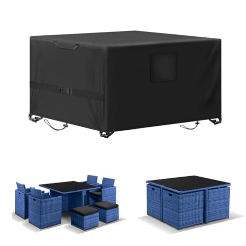 Kovshuiwe Gartenmöbel-Abdeckungen,150x90x75cm Terrassenmöbel-Abdeckung, wasserdicht, Terrassentischâ€¦ – Miniatur