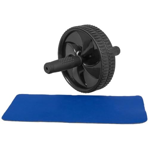 GORILLA SPORTS® Ab Roller - mit gepolsterter Kniematte, 27x18 cm, Gummi, Rutschfest, Schwarz - Bauchmuskeltrainer, Bauchroller, Bauchtrainer, Abs Trainer, Abdominal Wheel, für Zuhause, Bauchtraining GORILLA SPORTS® Ab Roller - mit gepolsterter Kniematte, 27x18 cm, Gummi, Rutschfest, Schwarz - Bauchmuskeltrainer, Bauchroller, Bauchtrainer, Abs Trainer, Abdominal Wheel, für Zuhause, Bauchtraining