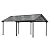 Sunjoy Carport 12 ft. x 20 ft. Outdoor Gazebo Heavy Duty Garage Car Shelter with Powder-Coated Steel Roof and Frame by AutoCove, Gray and Dark Gray