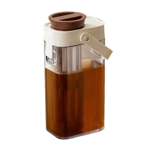 Ohulelks Cafetera de Café Frío de 1000 Ml con Asa y Filtro de 350 para Uso Doméstico, Exterior y Camping. Cafetera de Café Frío Molido A Mano.