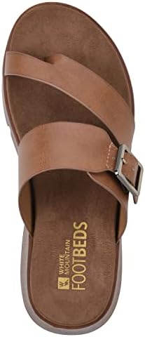 WHITE MOUNTAIN Women's Leftover Platform Sandal, Dk.Tan/Burn/Smooth, 9 M | Image 5