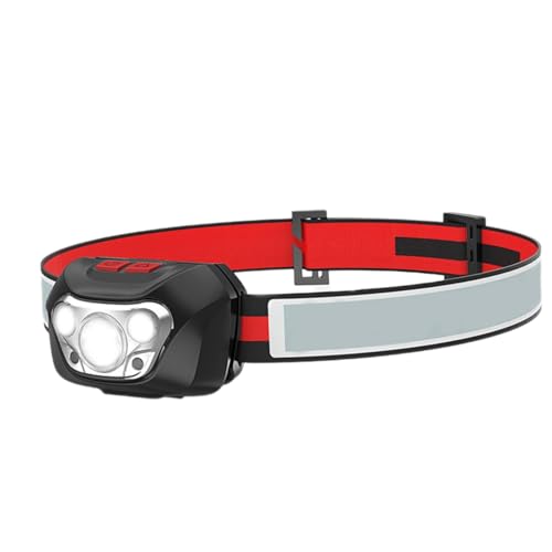 Faros delanteros para adultos, 2 faros LED brillantes de 500 lúmenes, linterna frontal impermeable para exteriores, faro de camping con 6 modos de iluminación para exteriores