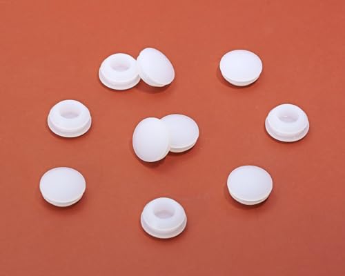Image of ONLYKXY 10 Pcs Clear Silicone Round Snap in Type Locking Furniture Hole Plugs Button Protective Cover Cap Head,Universal (12mm /0.47inch)