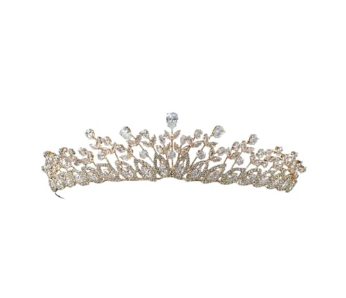 Women Cubic Zirconia Princess Bridal Tiara Crown For Wedding Birthday