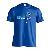 [アートワークスコウベ] テニス Tシャツ 半袖 練習着 ドライ ポリゴンシルエットのテニス ユニセックス L コバルトブルー
