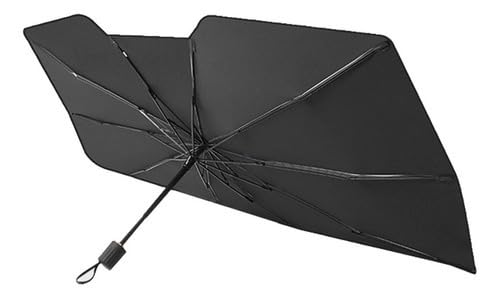 Protetor Solar Para-brisa, Quebra Sol Portátil, Proteção Térmica UV, Protetor Solar com Isolamento Térmico, Retrátil, Protetor Térmico Para Carro, Protetor Dobrável Preto para Carro