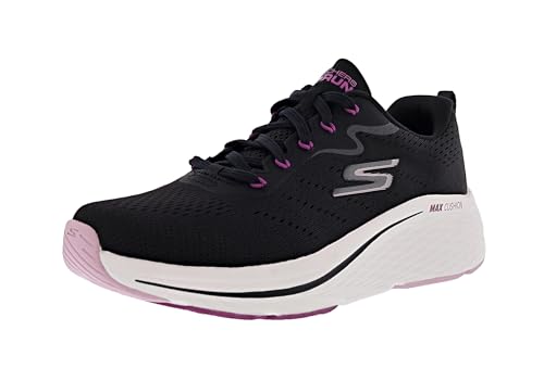 Skechers Womens Max Cushioning Elite 2.0 – Levitate, Black/Pink, 8.5 W
