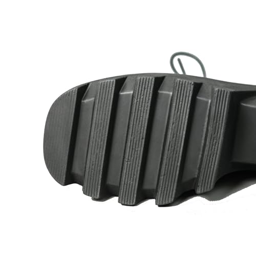 Shinelly Women's Platform Combat Boots Round Toe Lace Up Chunky Heel Ankle Boots4