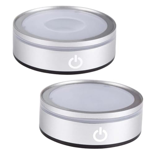 Socle lumineux pour boule de cristal à LED et changement de couleur x2