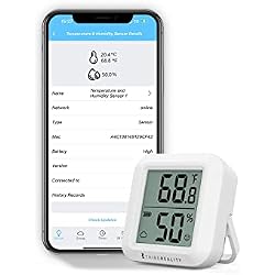 THIRDREALITY Zigbee Temperature and Humidity Sensor with Digital LCD Display, ZigBee Hub Required, App Records, Remote Monitoring and Smart Home Automation, AAA Batteries Included