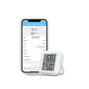 THIRDREALITY Zigbee Temperature and Humidity Sensor with Digital LCD Display, ZigBee Hub Required, App Records, Remote Monitoring and Smart Home Automation, AAA Batteries Included