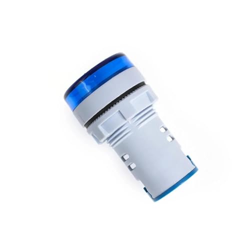 交流電圧表示デジタルLED電圧計 1個 22MM 丸型ミニデジタル電圧計 AC 20-500V テスターメーター LEDデジタルインジケータランプライトディスプレイ(Blue-2pcs)