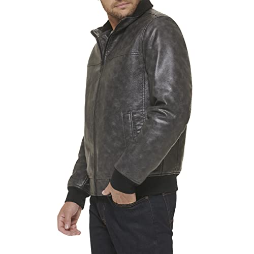Image of Tommy Hilfiger Adaptive Men's Tommy Hilfiger Men's Smooth Lamb Touch Faux Leather Unfilled Bomber