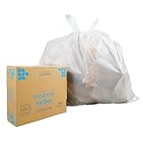 nocoo ゴミ袋 半透明 (90L × 100枚 / 0.025mm) 箱入り エコ素材 (半透明ゴミ袋/環境に優しいゴミ袋/大きいゴミ袋) 業務用 家庭用