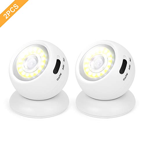 2 PCS Cabin Night Light with Motion Sensor, Hevsd Magnetic Base LED Porch