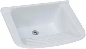 Tanque de Lavar Roupa em Mármore Sintético Granitado 55x41cm Gelo