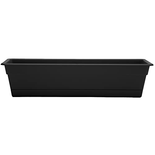 Bloem 30in Dura Cotta Window Box Black DCBT30-00