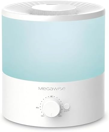 MegaWise 1.8L Humidifiers for Bedroom, Top Fill Ultrasonic Cool Mist Humidifier with 360° Nozzle, 28...