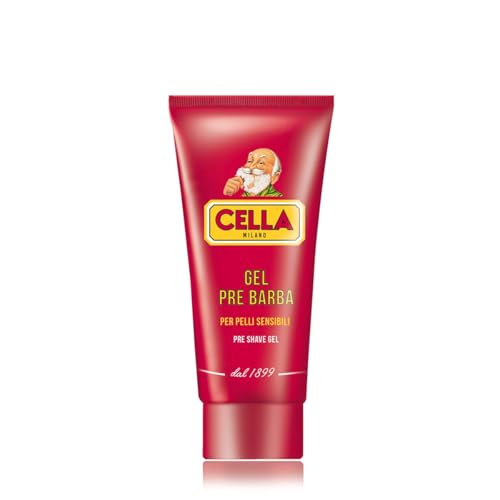 Cella Milano Conditioning Pre‑Shave Gel – Italian Skin‑Protecting Wet Shave Primer with Provitamin B & Panthenol, 2.6 oz, Glides Razor for Smooth, Irritation‑Free Shaving