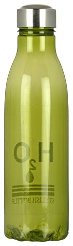 Image of Plastic Water Bottle, 1-Piece, 1 Liter, Green (EUB-1000-San Pareil-Green-SS-Cap)