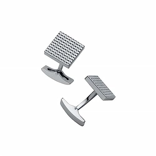S.T. Dupont D-005568 Square Diamond Head Collection Palladium Finish Cufflinks
