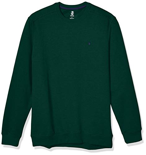 IZOD Men's Big & Tall Tall Advantage Performance Long Sleeve Solid Fleece Soft Crew Pullover, Botanical Garden, 3X-Large Big