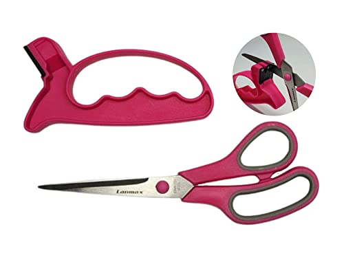 Kit Tesoura Multiuso 8.5 com Amolador (Rosa)