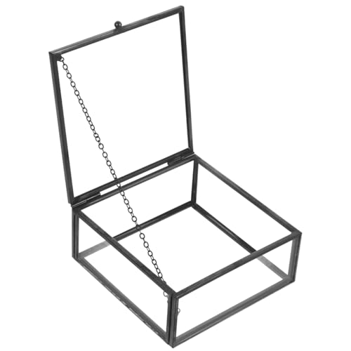 Amosfun Caja Joyero De Cristal Con Marco De Aleación Organizador...