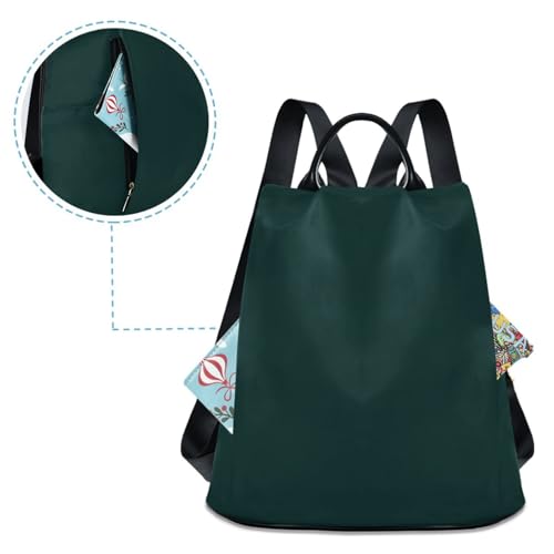 Sac à dos noir et vert avec compartiment antivol - 4