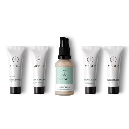Image of MEOLA Swiss Glacier Luxury Skincare Set (5-Piece) | Complete Hydration & Care Combo for Face & Body | Vegan, Toxin-Free & Suitable for All Skin Types | for Men & Women