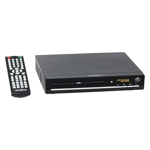 Reflexion DVD-/CD-Player DVD426 mit HDMI & USB | Kompakt mit Display & CD-zu-USB-Kopierfunktion | Unterstützt DVD/CD/MP3/AVI | Fernbedienung & AV-Kabel inklusive | Schwarz