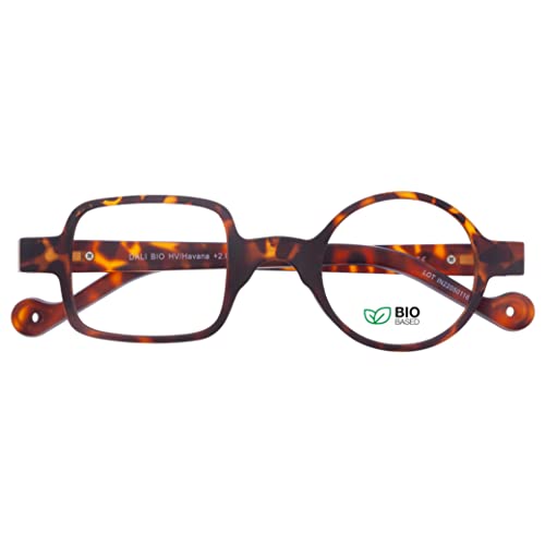 DIDINSKY Readers Presbyopia Reading Glasses Anti Blue Light for Men and Women. Rubber Touch, Flexible Temples and Anti-Reflective Lenses. Havana +1.5 - DALI BIO