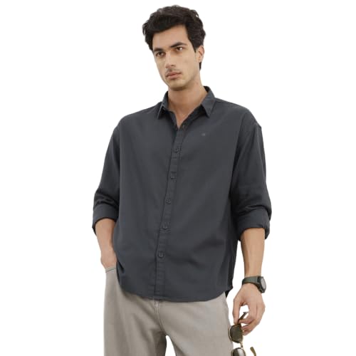 WROGN Men's Cotton Blend Oversized Shirt Teal Blue M - Image 2