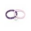 2pcs Amethyst + Rose Quartz