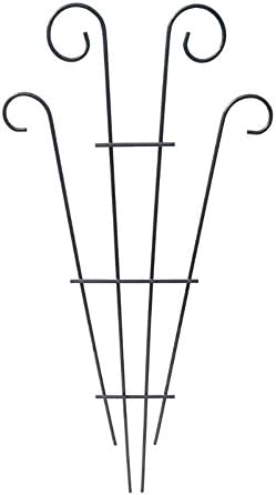 MTB Silver Coated Wave Pot Trellis Panel 31'' Plant Stakes for Climbing Plants (Pack of 2)