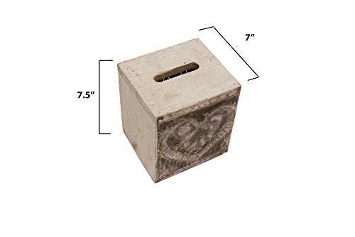 Creative Co-Op Wood & Metal Bless You Tissue Box Cover by Creative Co-Op - Image 2