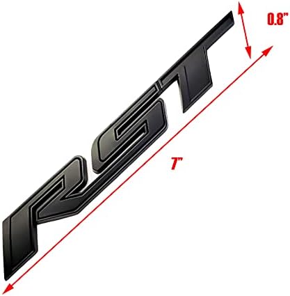 1Pcs RST Tailgate Emblem Badge Letter Inserts Replacement for 2019 2020 2021 Silverado 1500 Tahoe Yukon SUV 4x4 (Black) image 2