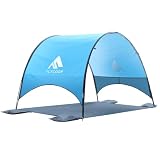 Strandmuschel mit UV-Schutz UPF 50+ – Tragbares Beach Canopy...