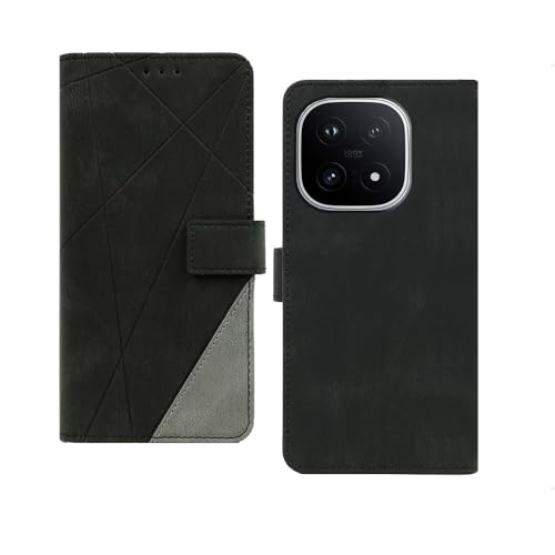 Image of amazon basics iQOO 15 5G Flip Cover | Card Pockets Wallet & Stand | Flip Cover for iQOO 15 5G (Black with Grey)