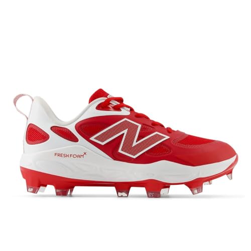 New Balance Women's Fresh Foam Velo V4 Molded Softball Shoe, Team Red/White, 10