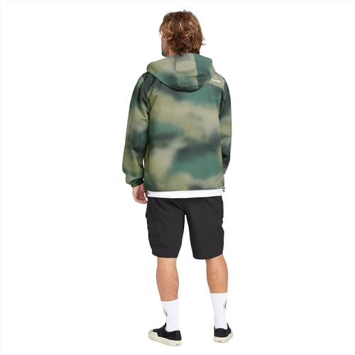 Image of Volcom Men's Wavern Water-resistant Windbreaker Jacket - Zip-up With Adjustable Hood