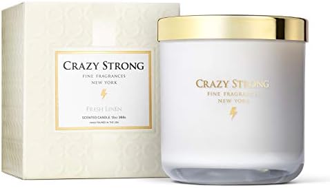 Crazy Strong Candles for Home Scented | Fresh Linen 13oz 2-Wick Scented Candle | Decorative Candles | Large Candles 60-70 Hour Burn Time