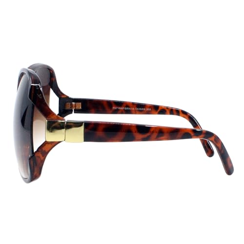 Super Oversized Sunglasses Womens Classic Round Celebrity Privacy Shades UV 4004