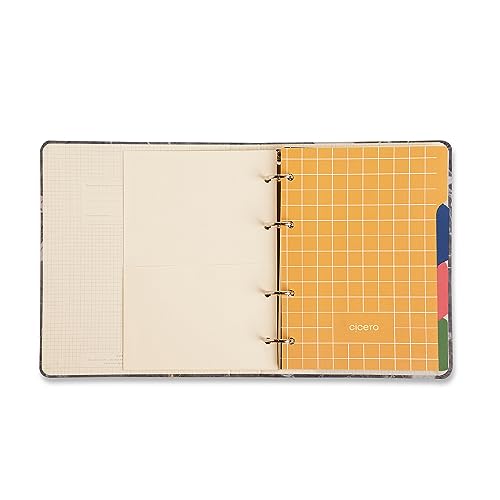 Caderno Criativo Argolado Office Duo Astral Pautado & Pontado A5 Cartas Do Zodíaco Azul, Cicero
