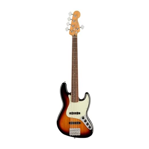Fender Player Plus 5-String Jazz Bass, 3-Color Sunburst, Pau Ferro Fingerboard