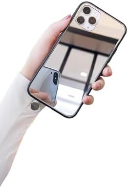Silver Reflective Mirror Phone Case for iPhone 14 13 12 11 - Stylish, Durable, Luxurious, Shockproof Protection Cover, Sleek Design, Premium Quality, Scratch Resistant (iPhone 13)